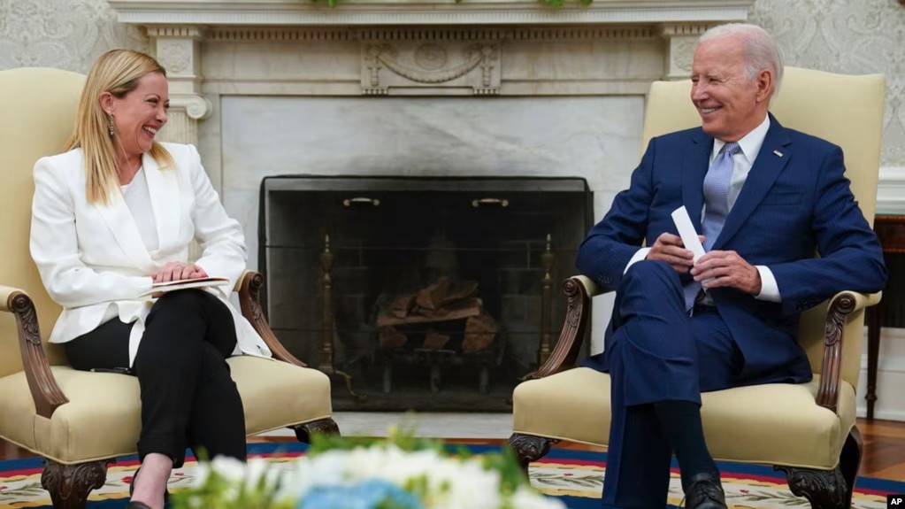 Biden Meets Italy's Meloni as Both Fight Domestic Headwinds on Ukraine