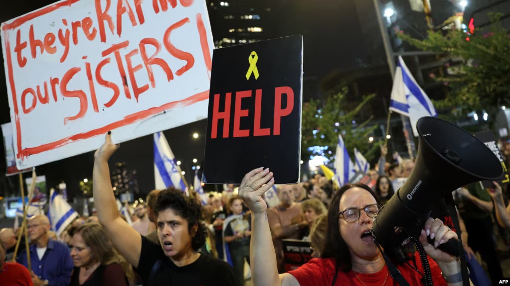 Protesters demonstrate in Tel Aviv to demand end of war, return of hostages