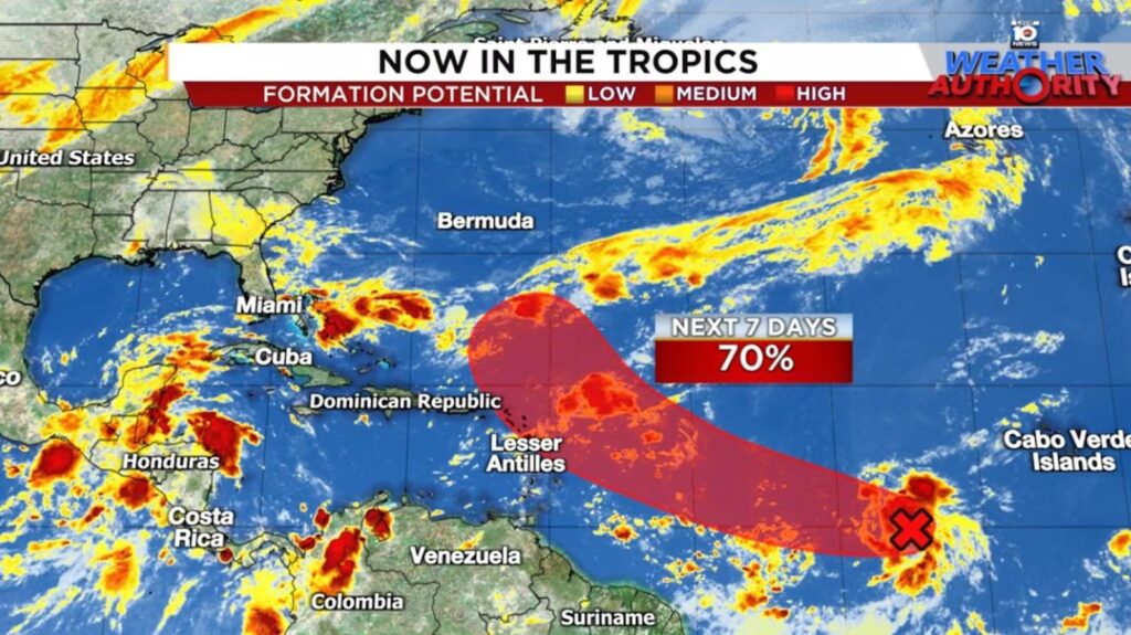 Tropical system likely to form, could strengthen as it nears eastern Caribbean later this week